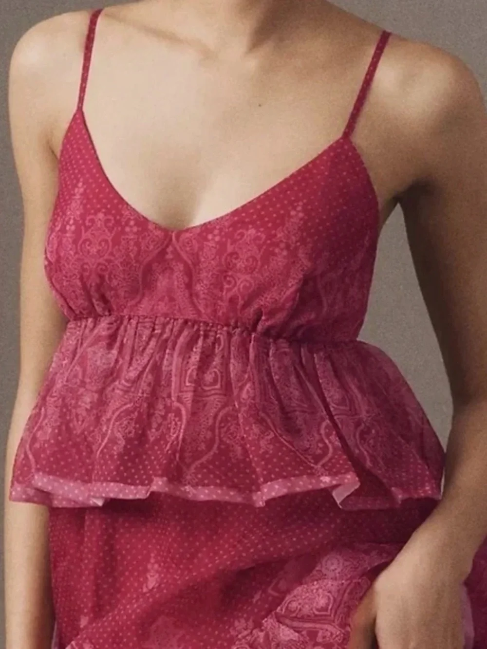 Anthropologie Ruffle Maxi Dress - Picture 2 of 10